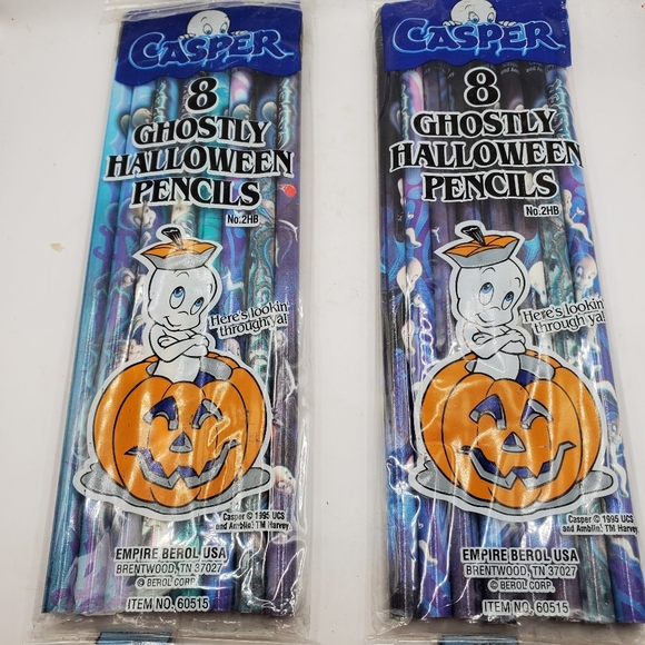 Source Unknown | Office | Vintage 995 Ghostly Casper Halloween Pencils ...